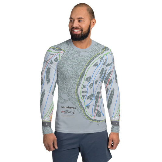 Sun Valley Dollar Mountain, Idaho Ski Trail Map Men's Base Layer Top - Powderaddicts