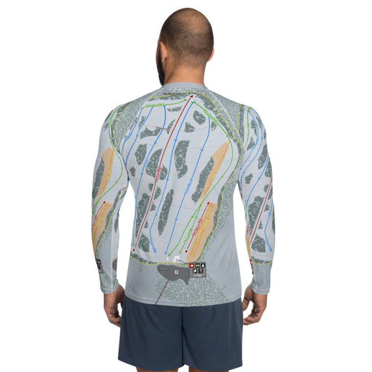 Sun Valley Dollar Mountain, Idaho Ski Trail Map Men's Base Layer Top - Powderaddicts