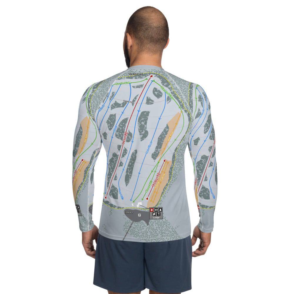 Sun Valley Dollar Mountain, Idaho Ski Trail Map Men's Base Layer Top - Powderaddicts