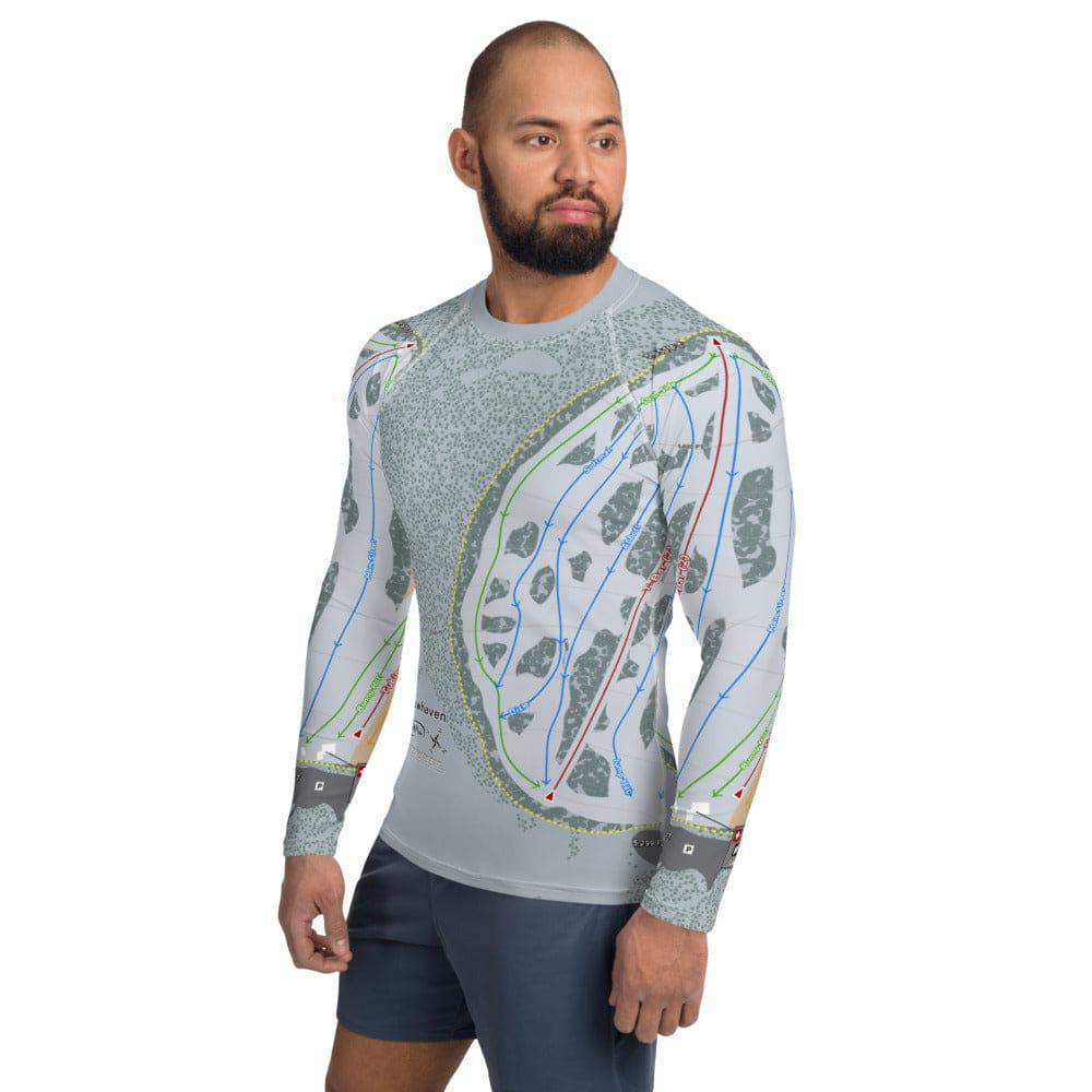Sun Valley Dollar Mountain, Idaho Ski Trail Map Men's Base Layer Top - Powderaddicts