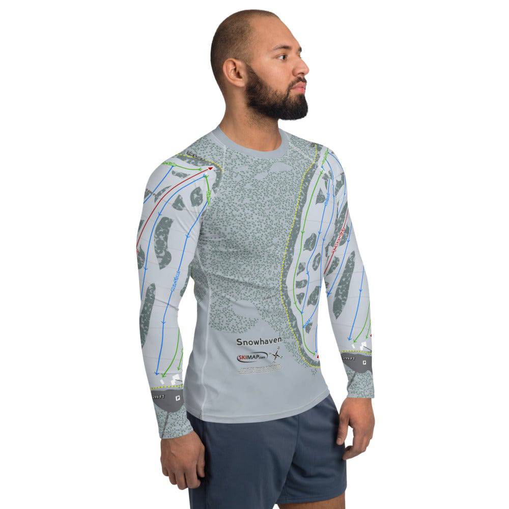 Sun Valley Dollar Mountain, Idaho Ski Trail Map Men's Base Layer Top - Powderaddicts