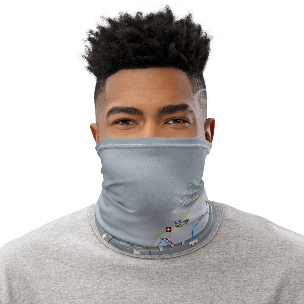Sun Valley Dollar Mountain, Idaho Ski Trail Map Printed Neck Gaiter