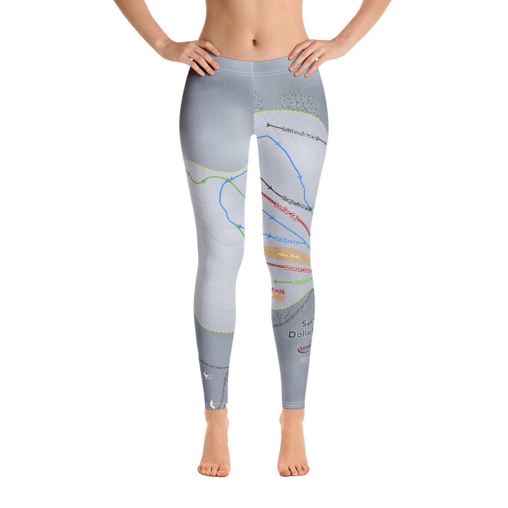 Sun Valley Dollar Mountain, Idaho Ski Trail Map Women's Base Layer Bottom - Powderaddicts