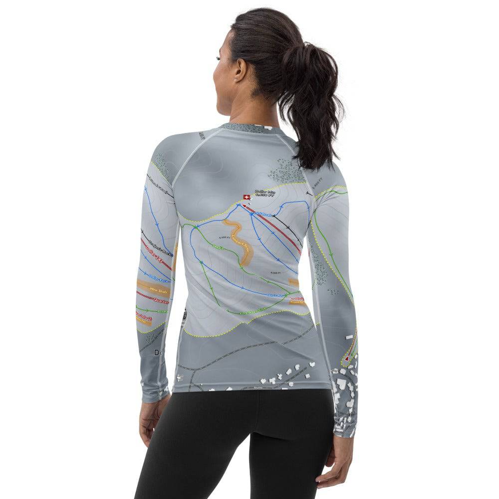 Sun Valley Dollar Mountain, Idaho Ski Trail Map Women's Base Layer Top - Powderaddicts