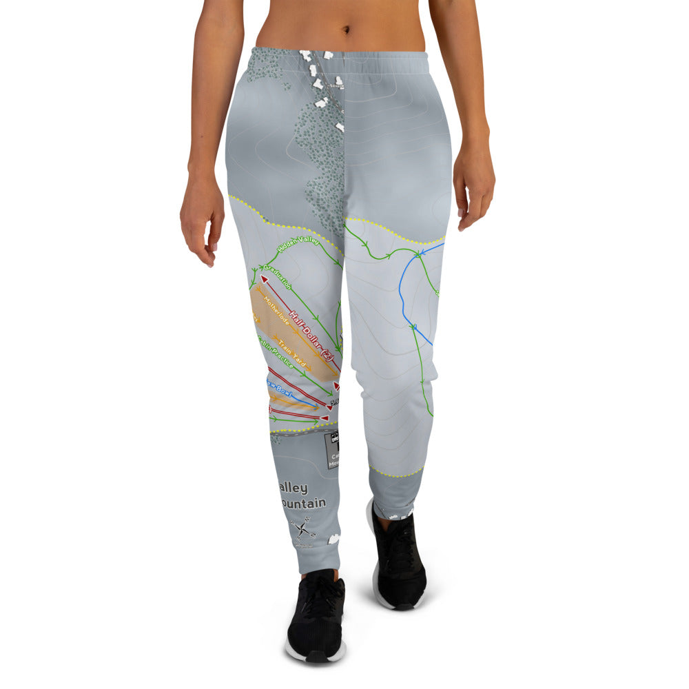 Sun Valley Dollar Mountain, Idaho Ski Trail Map Women's Mid-Layer - Powderaddicts