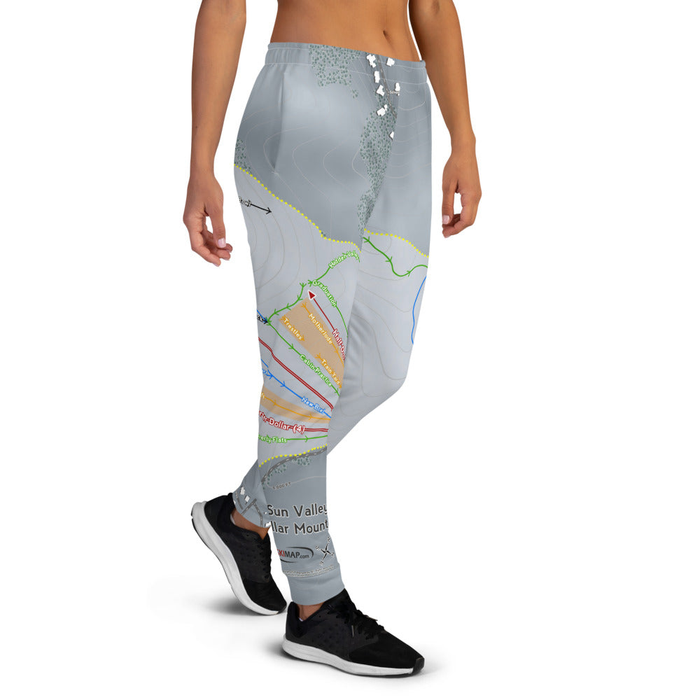 Sun Valley Dollar Mountain, Idaho Ski Trail Map Women's Mid-Layer - Powderaddicts
