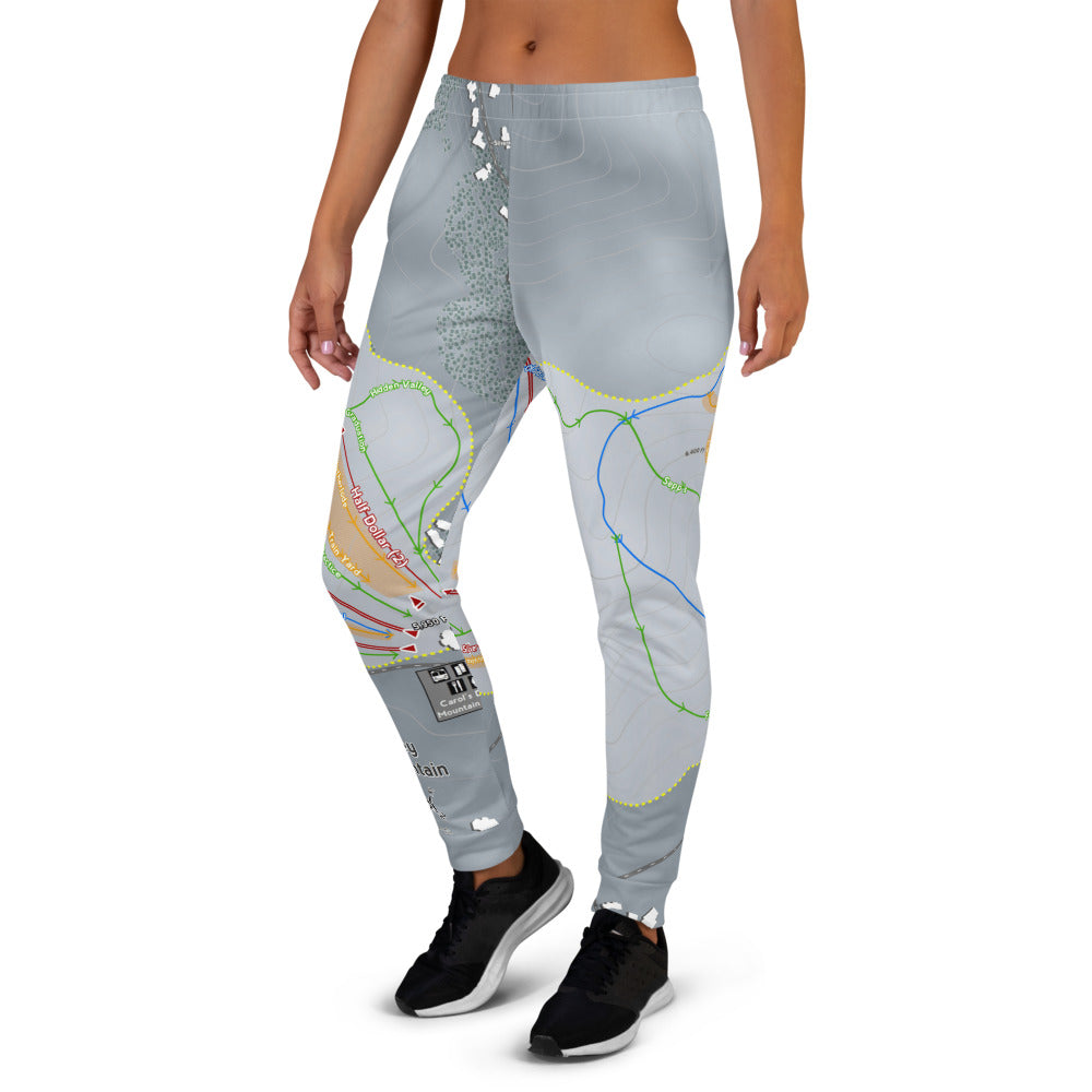 Sun Valley Dollar Mountain, Idaho Ski Trail Map Women's Mid-Layer - Powderaddicts
