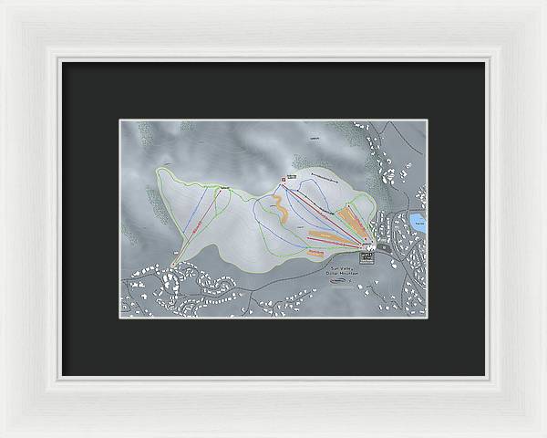 Sun Valley Dollar Mtn Ski Trail Map - Framed Print - Powderaddicts