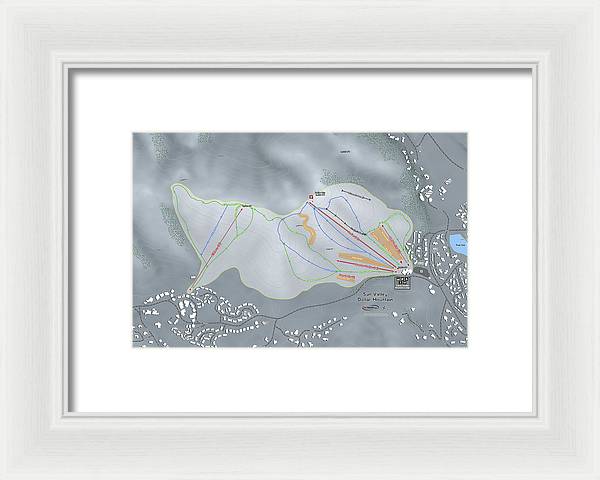 Sun Valley Dollar Mtn Ski Trail Map - Framed Print - Powderaddicts