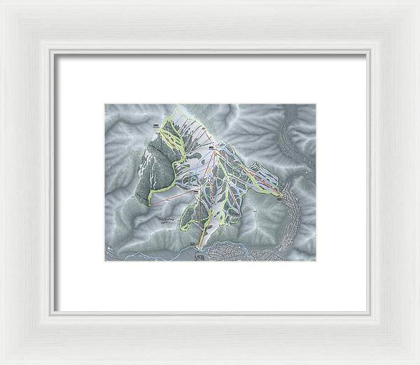 Sun Valley Ski Trail Map - Framed Print - Powderaddicts