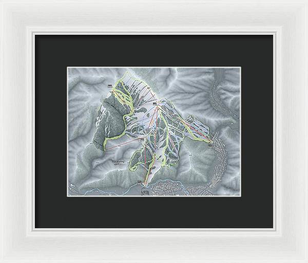 Sun Valley Ski Trail Map - Framed Print - Powderaddicts