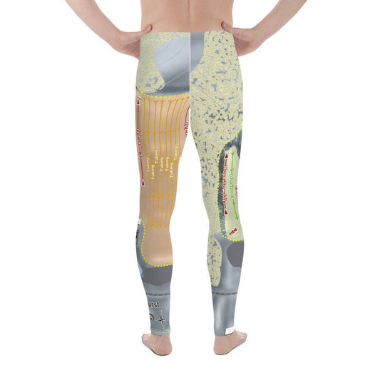 Sunburst, Wisconsin Ski Trail Map Men's Base Layer Bottom - Powderaddicts