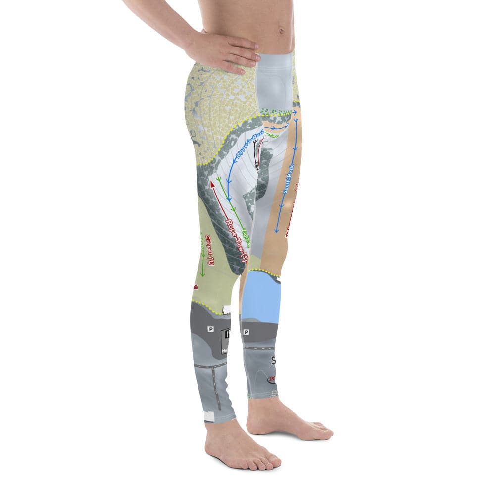 Sunburst, Wisconsin Ski Trail Map Men's Base Layer Bottom - Powderaddicts