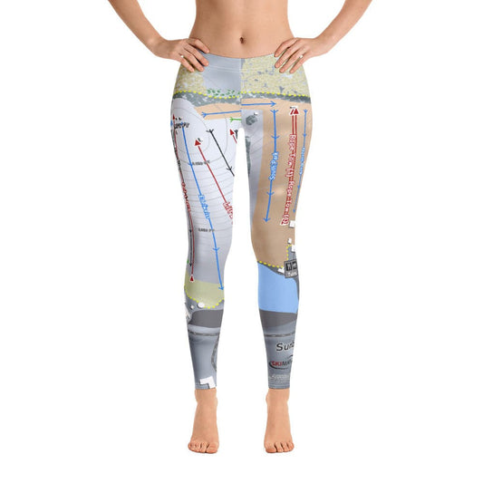 Sunburst, Wisconsin Ski Trail Map Women's Base Layer Bottom - Powderaddicts