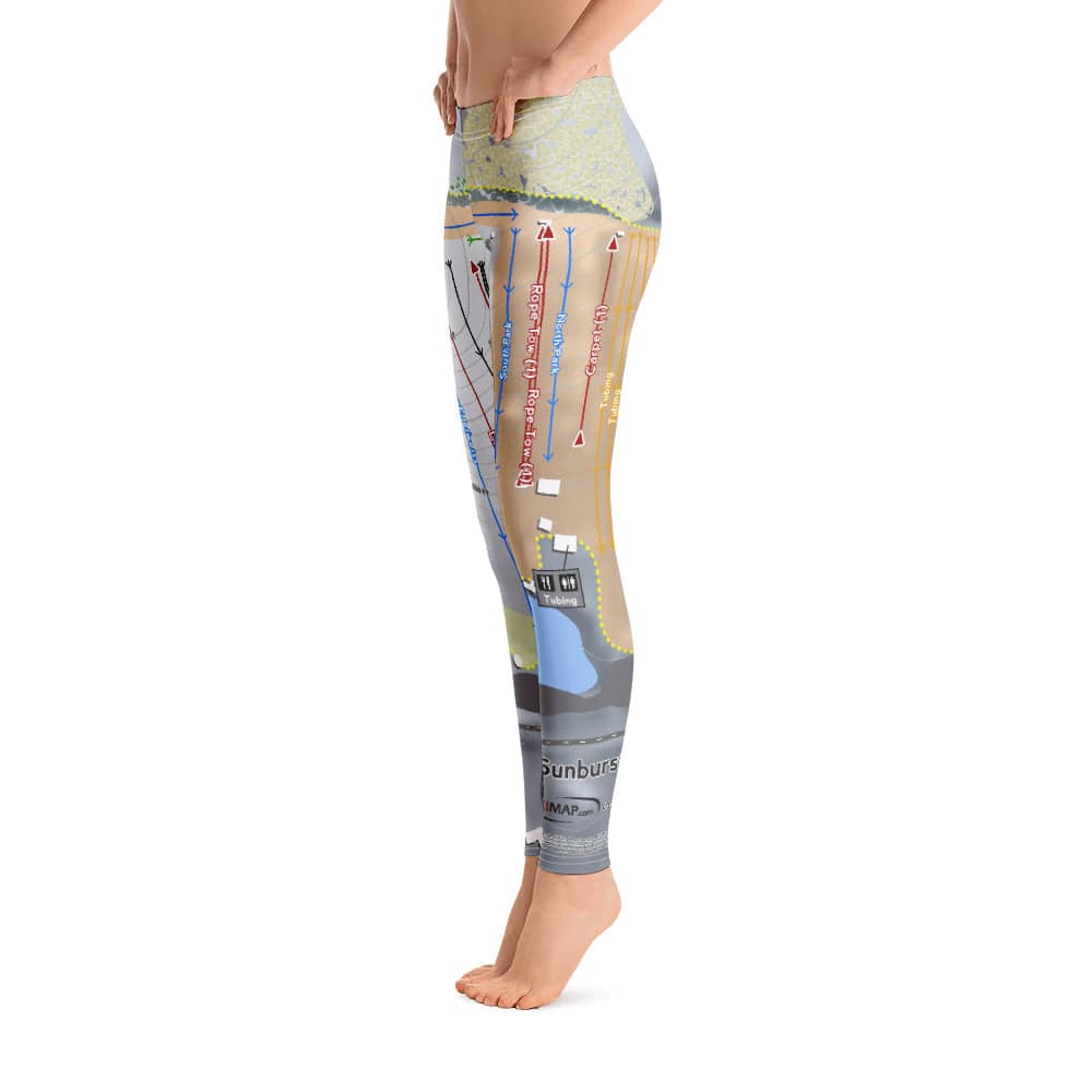 Sunburst, Wisconsin Ski Trail Map Women's Base Layer Bottom - Powderaddicts