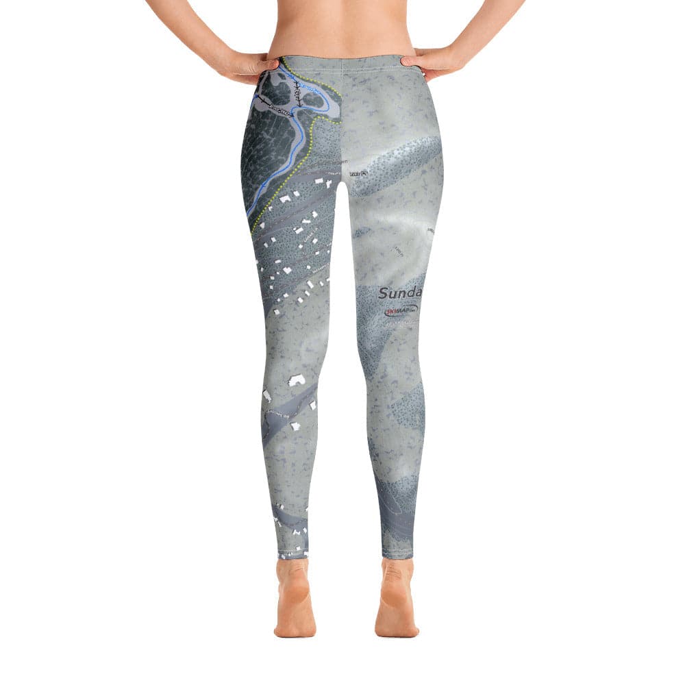 Sundance, Utah Ski Trail Map Women's Base Layer Bottom - Powderaddicts