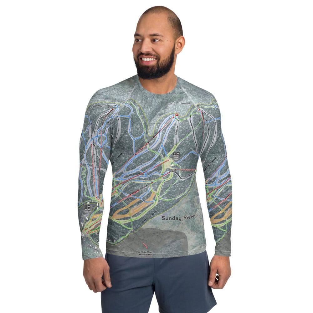 Sunday River, Maine Ski Trail Map Men's Base Layers