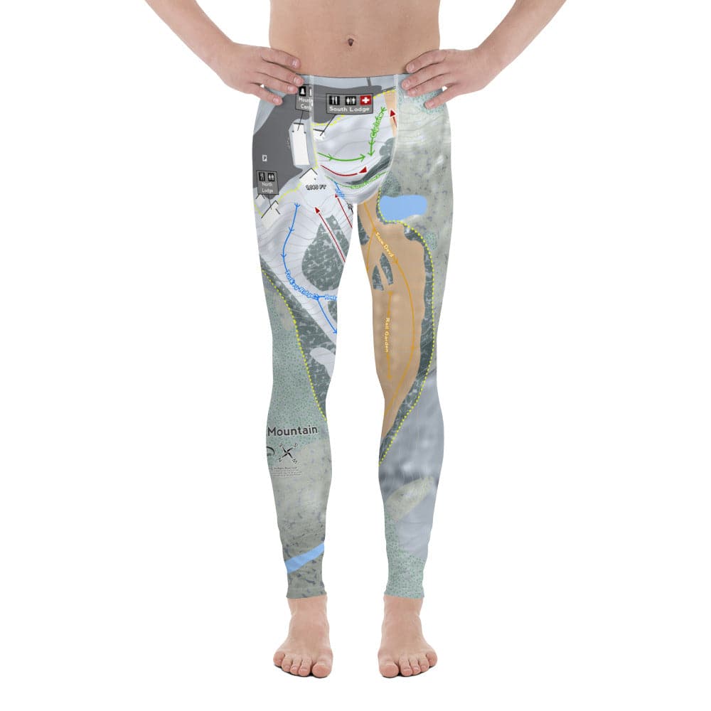 Sundown Mountain, Iowa Ski Trail Map Men's Base Layer Bottom