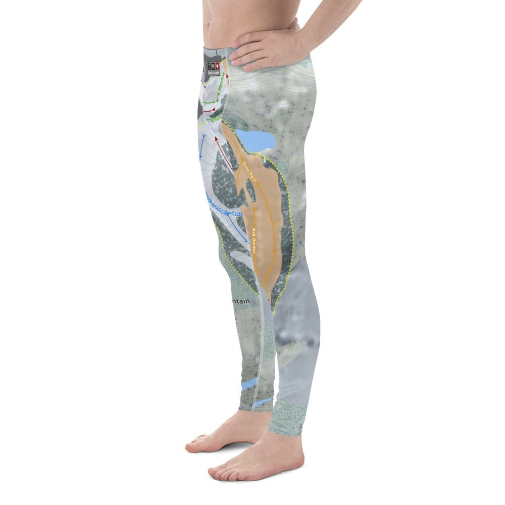 Sundown Mountain, Iowa Ski Trail Map Men's Base Layer Bottom - Powderaddicts
