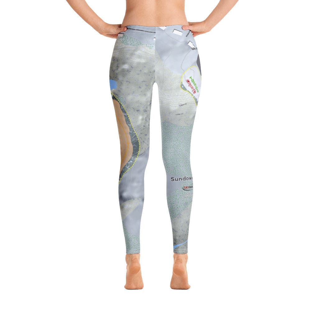 Sundown Mountain, Iowa Ski Trail Map Women's Base Layer Bottom