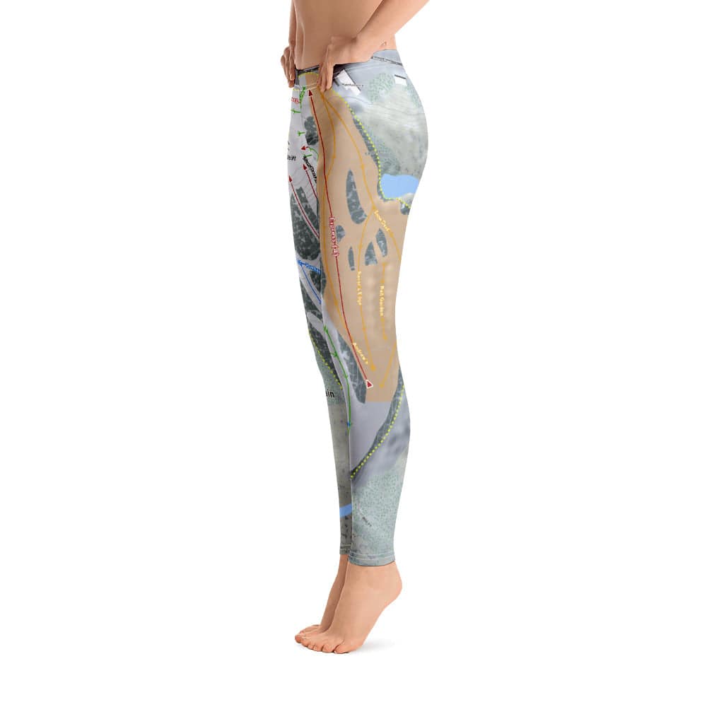 Sundown Mountain, Iowa Ski Trail Map Women's Base Layer Bottom - Powderaddicts