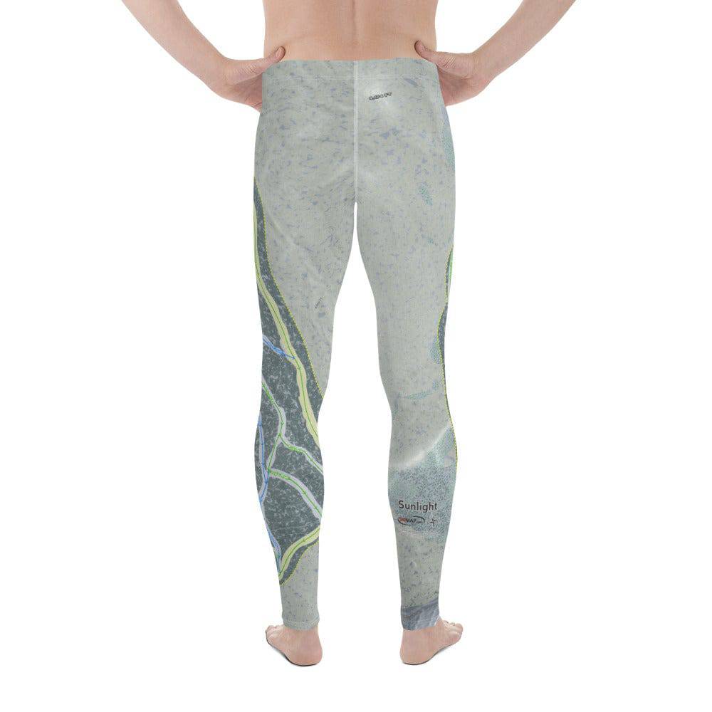Sunlight, Colorado Ski Trail Map Men's Base Layer Bottom - Powderaddicts