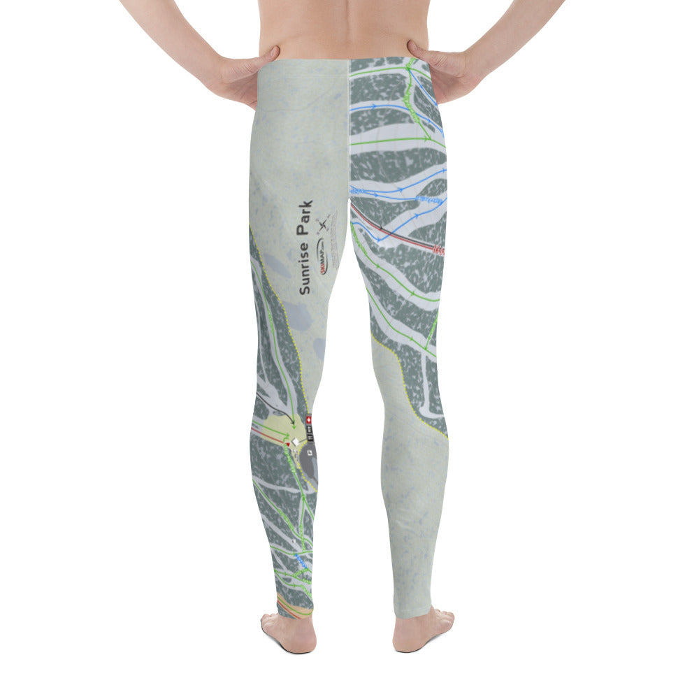 Sunrise Park, Arizona Ski Trail Map Men's Base Layer Bottom - Powderaddicts