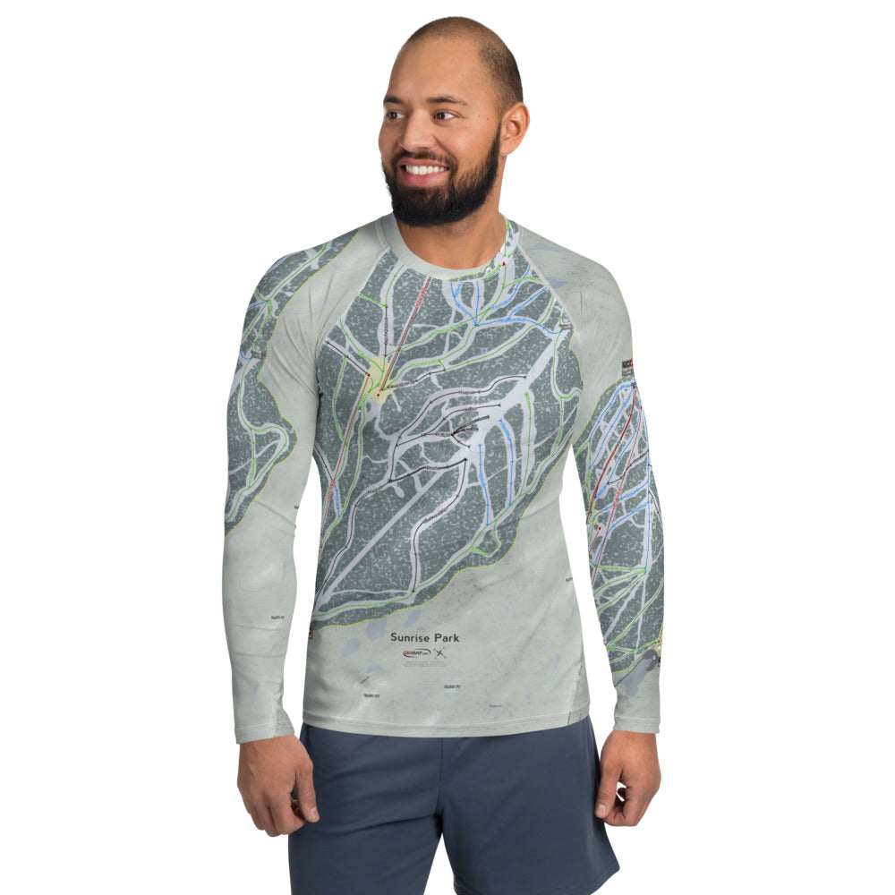 Sunrise Park, Arizona Ski Trail Map Men's Base Layer Top