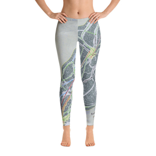 Sunrise Park, Arizona Ski Trail Map Women's Base Layer Bottom - Powderaddicts