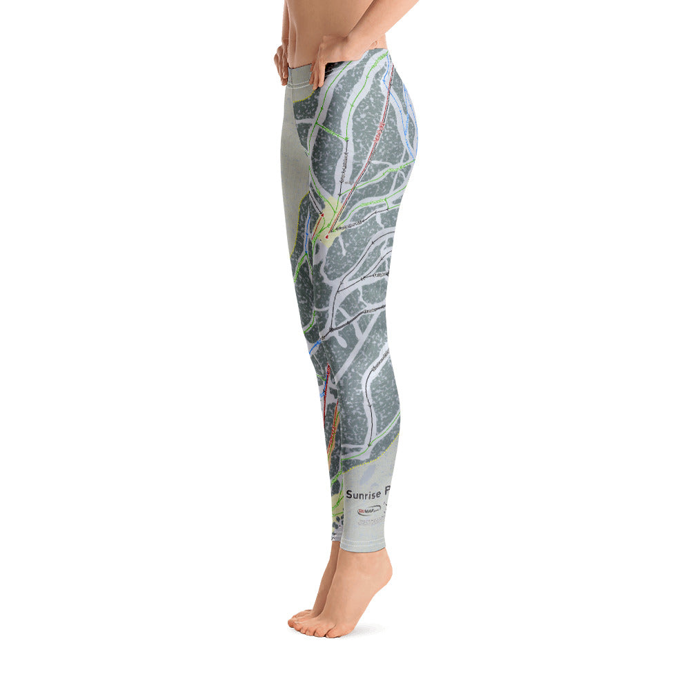 Sunrise Park, Arizona Ski Trail Map Women's Base Layer Bottom - Powderaddicts