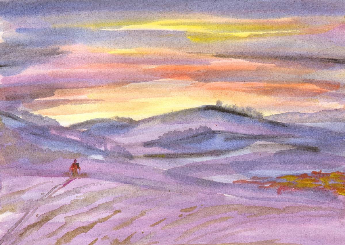 Sunset ski trip - Powderaddicts