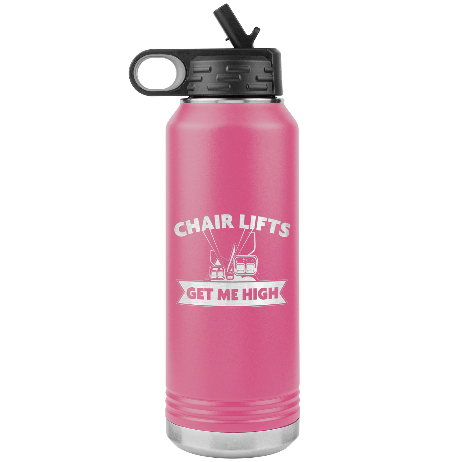 Chairlifts Get Me High 32oz Water Bottle Tumbler - Powderaddicts