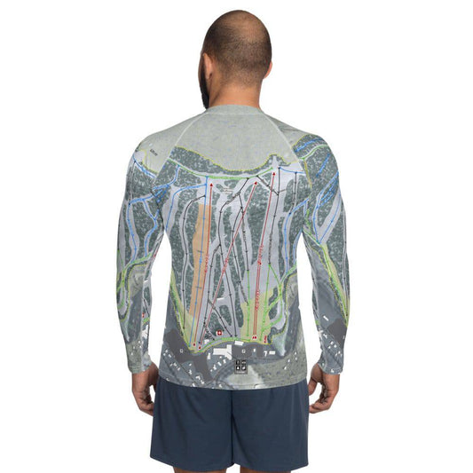 Swain, New York Ski Trail Map Men's Base Layer Top - Powderaddicts