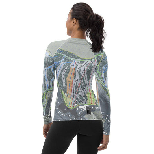 Swain, New York Ski Trail Map Women's Base Layer Top - Powderaddicts