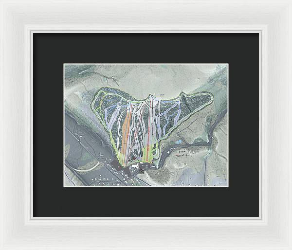 Swain Ski Trail Map - Framed Print - Powderaddicts
