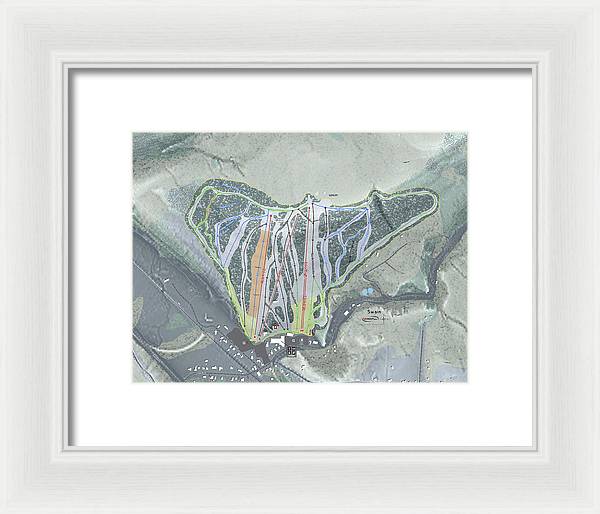 Swain Ski Trail Map - Framed Print - Powderaddicts