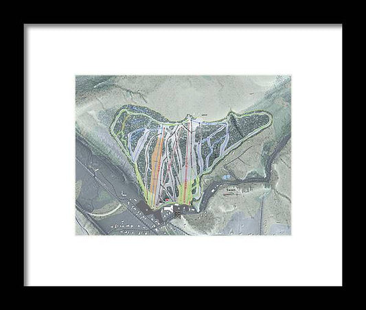 Swain Ski Trail Map - Framed Print - Powderaddicts