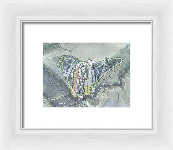 Swain Ski Trail Map - Framed Print - Powderaddicts