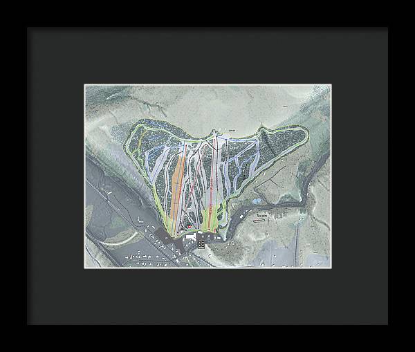 Swain Ski Trail Map - Framed Print - Powderaddicts