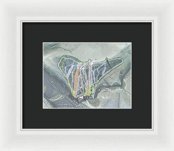 Swain Ski Trail Map - Framed Print - Powderaddicts