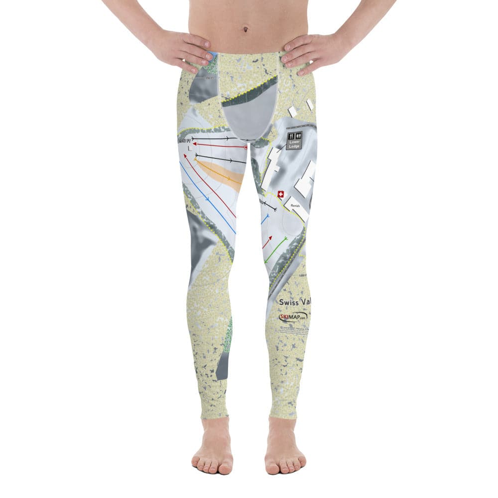 Swiss Valley, Michigan Ski Trail Map Men's Base Layer Bottom