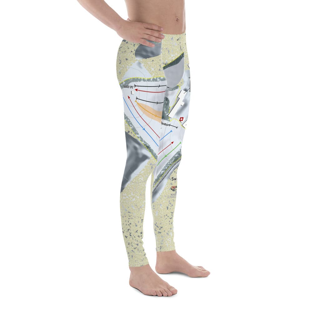 Swiss Valley, Michigan Ski Trail Map Men's Base Layer Bottom - Powderaddicts