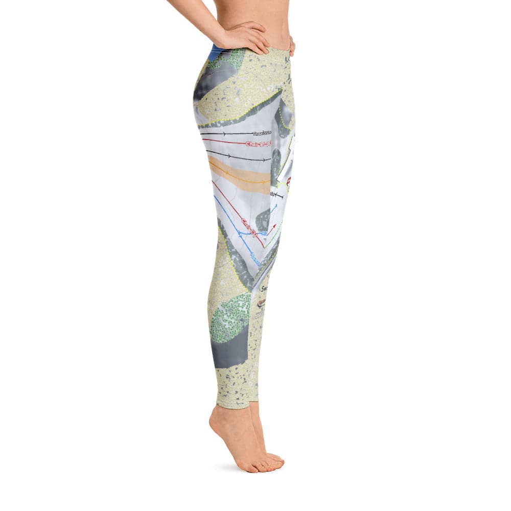 Swiss Valley, Michigan Ski Trail Map Women's Base Layer Bottom - Powderaddicts