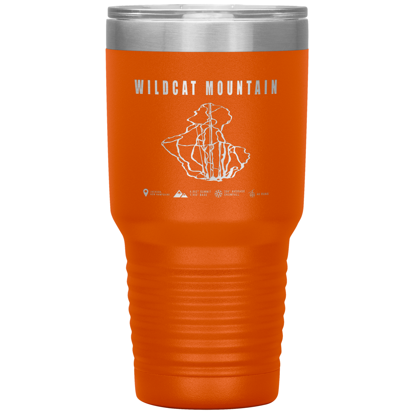 Wildcat Mountain, New Hampshire Ski Trail Map 30oz Tumbler - Powderaddicts
