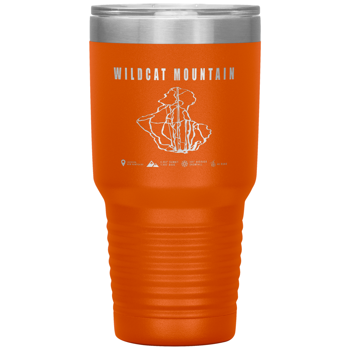 Wildcat Mountain, New Hampshire Ski Trail Map 30oz Tumbler - Powderaddicts