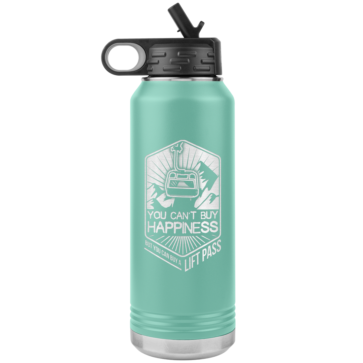 You Can't Buy Happiness But You Can Buy A Lift Pass 32oz Water Bottle Tumbler - Powderaddicts
