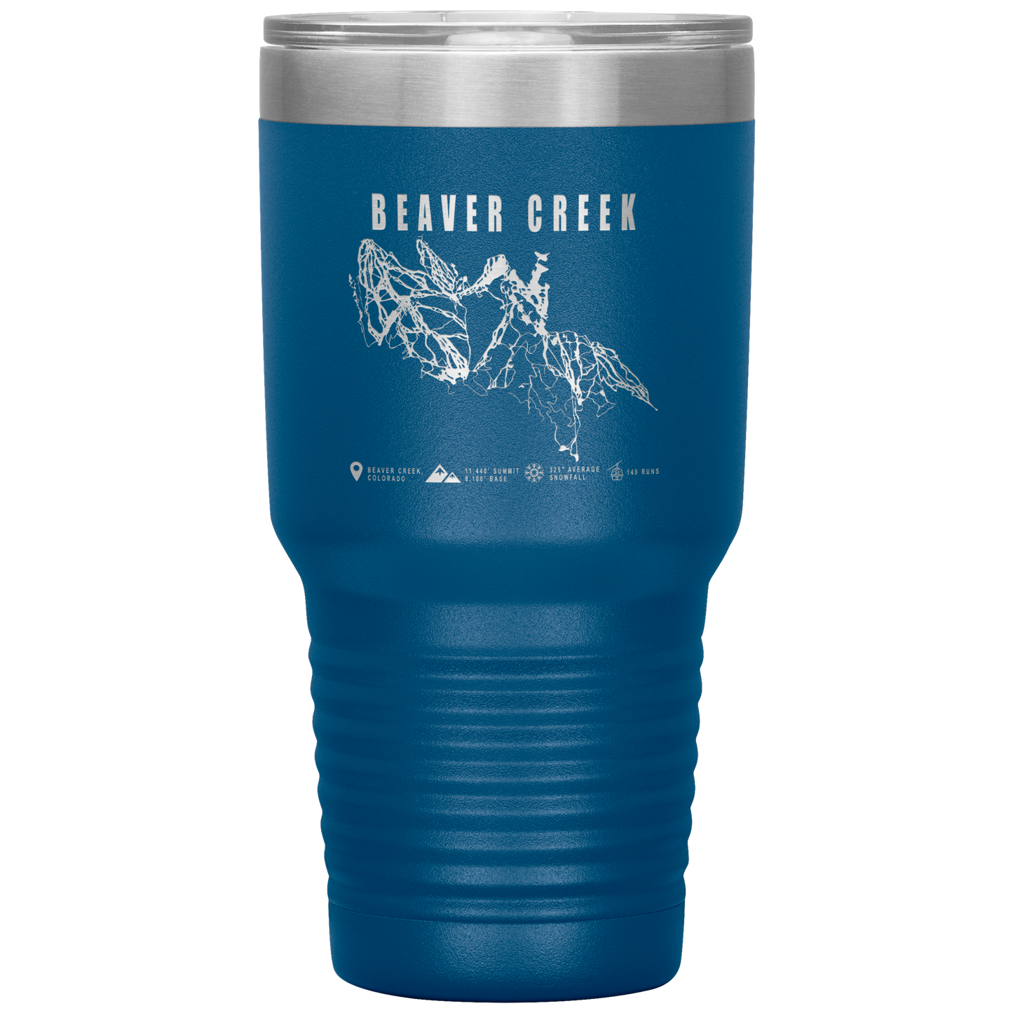 Beaver Creek Colorado Ski Trail Map 30oz Tumbler - Powderaddicts