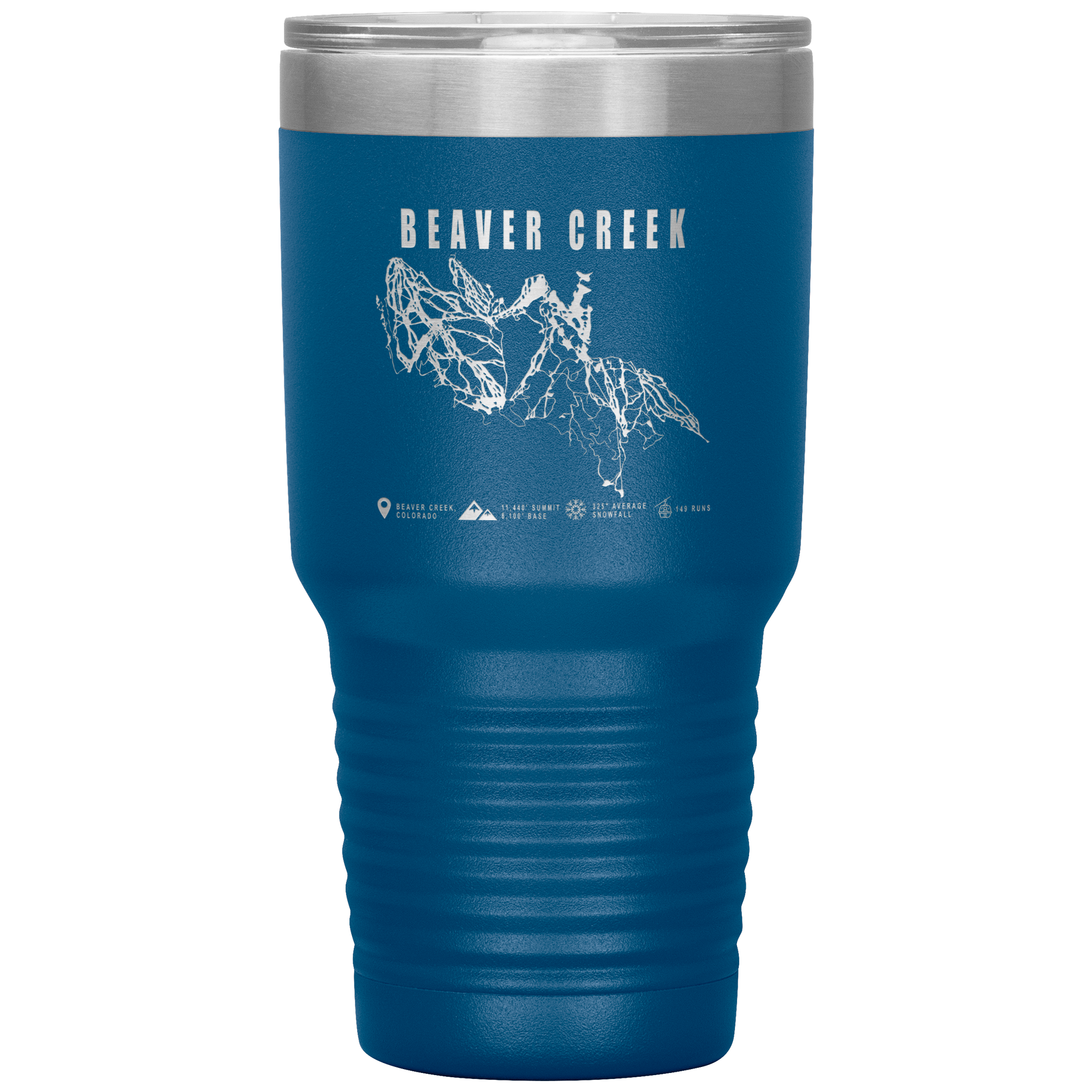 Beaver Creek Colorado Ski Trail Map 30oz Tumbler - Powderaddicts