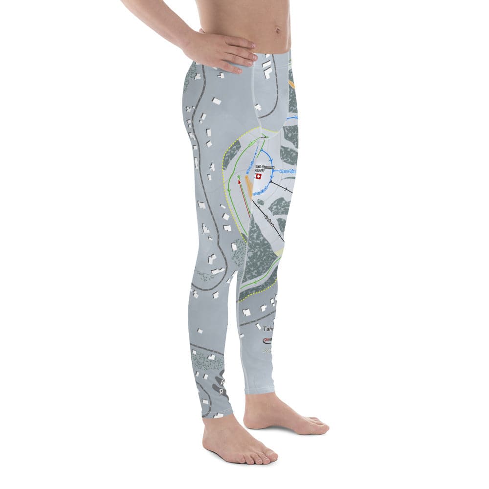 Tahoe Donner, California Ski Trail Map Men's Base Layer Bottom - Powderaddicts