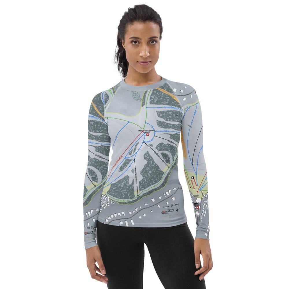 Tahoe Donner, California Ski Trail Map Women's Base Layers